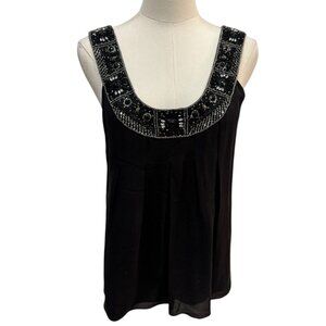 Alice + Olivia Beaded Embellished Silk Tank Top XS EUC